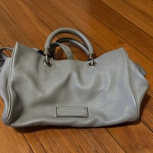 Marc By Marc Jacobs Gray Leather Satchel